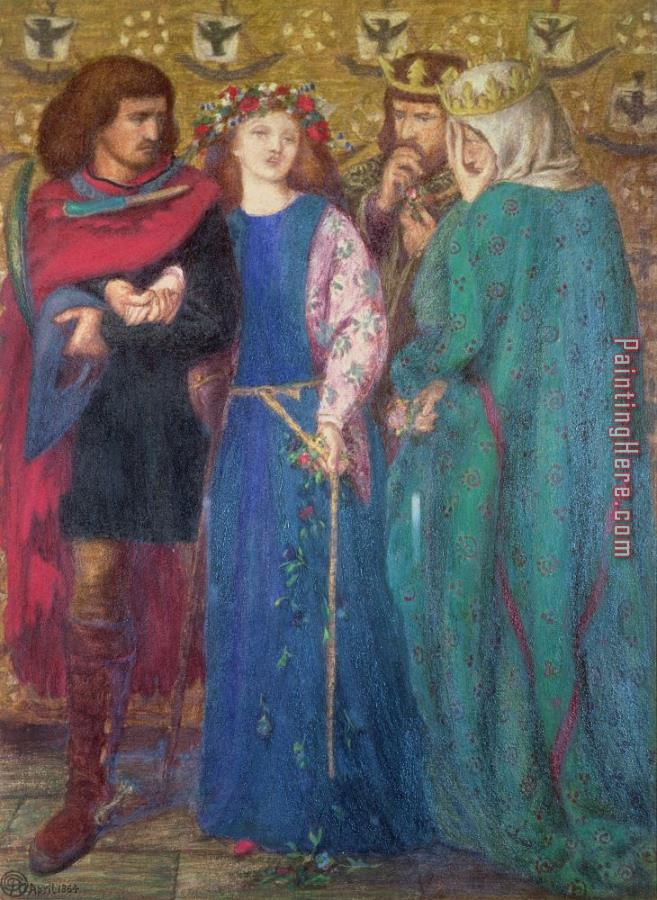 Dante Charles Gabriel Rossetti Horatio Discovering the Madness of Ophelia